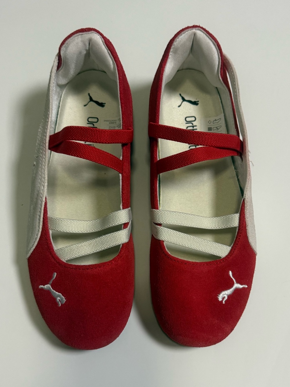 Puma Speedcat Ballerina Sneakers in Red Suede
